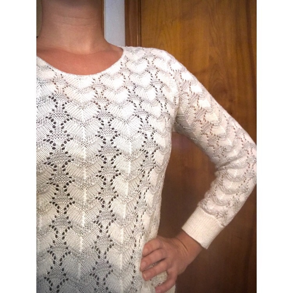 Vintage Holiday Sweater, metallic embellishment